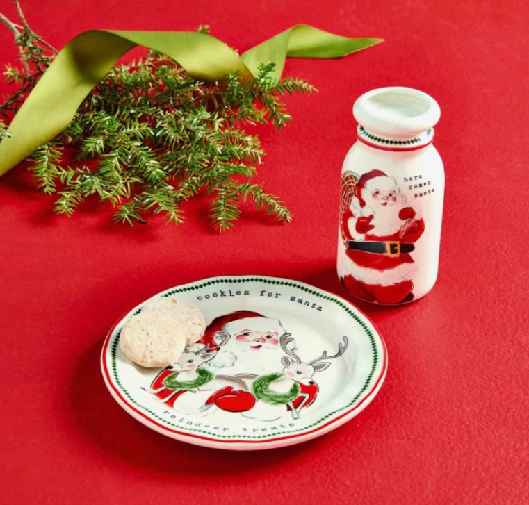 Mudpie Vintage Milk & Cookie Set