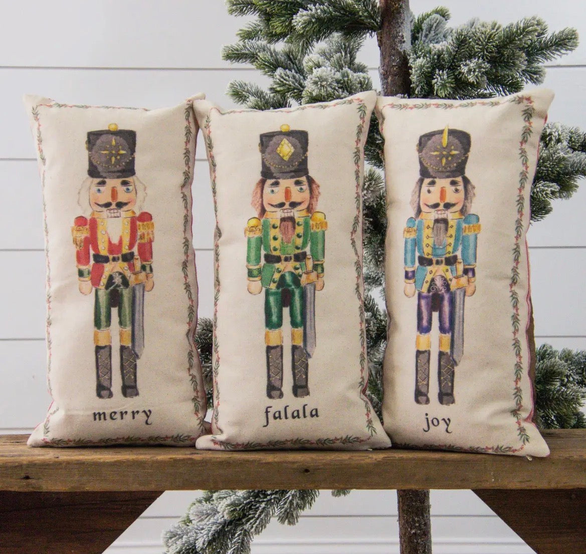 Audrey’s Home & Gift Christmas Nutcracker Pillows (color varies)