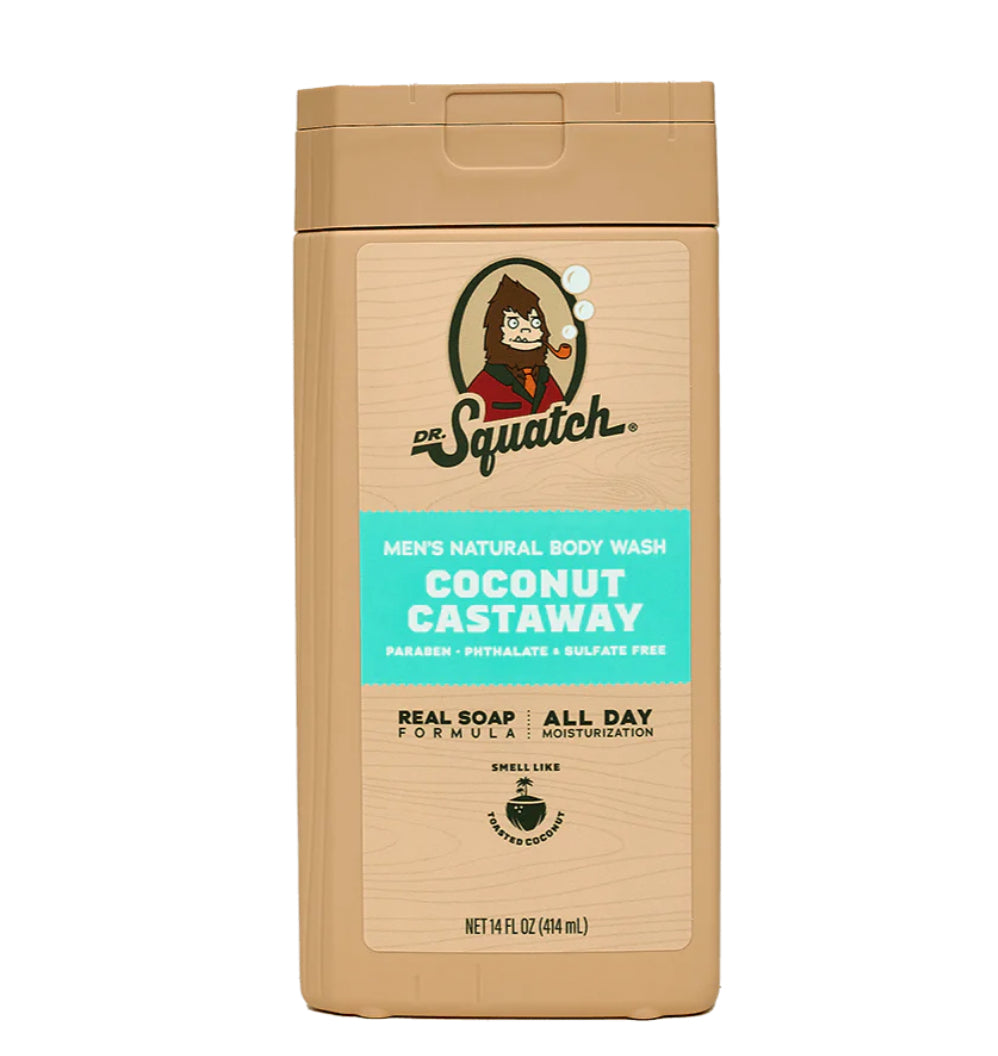 Dr. Squatch Men’s Natural Body Wash-Coconut Castaway