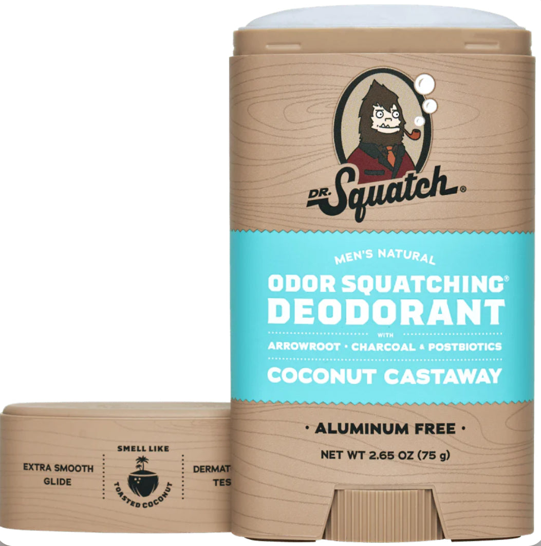 Dr. Squatch Men’s Natural Odor Squatching Deodorant-Coconut Castaway