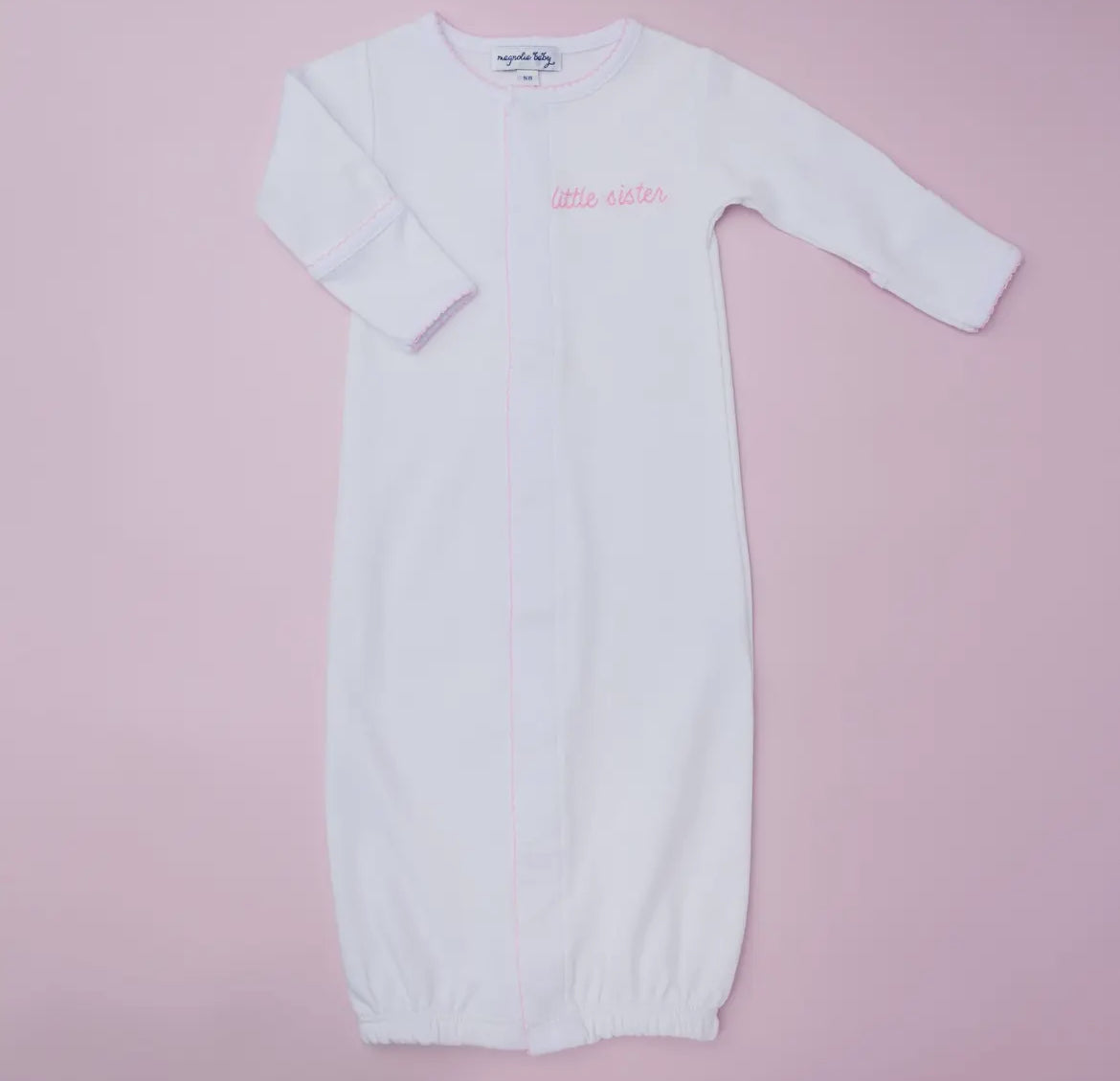 Magnolia Baby Little Sister Embroidered Converter (Newborn)