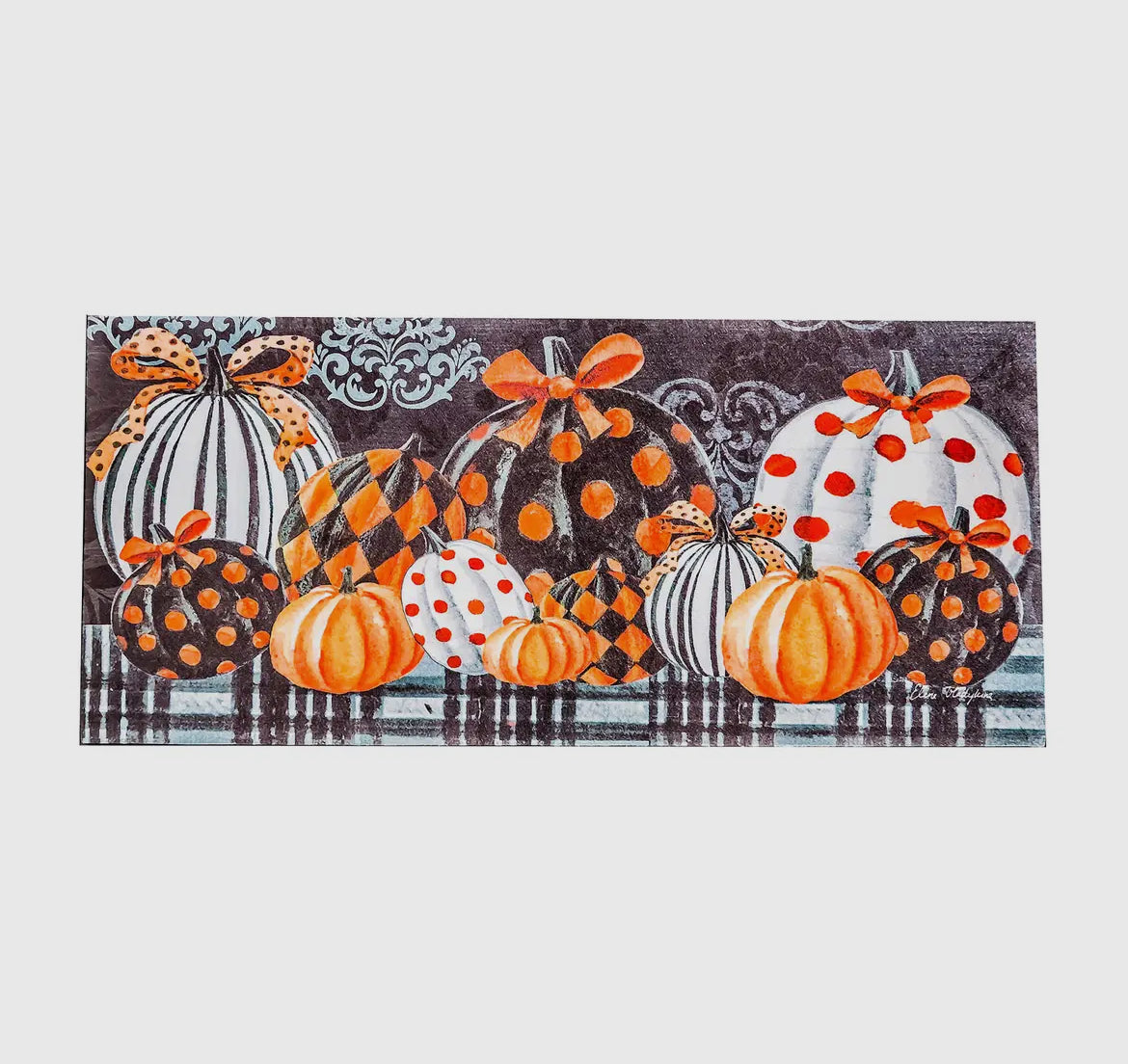 Evergreen Enterprises Elegant Patterned Pumpkins Sassafras Switch Mat