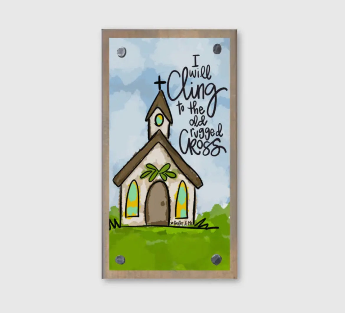 Baxter & Me Happy Block-Old Rugged Cross Church