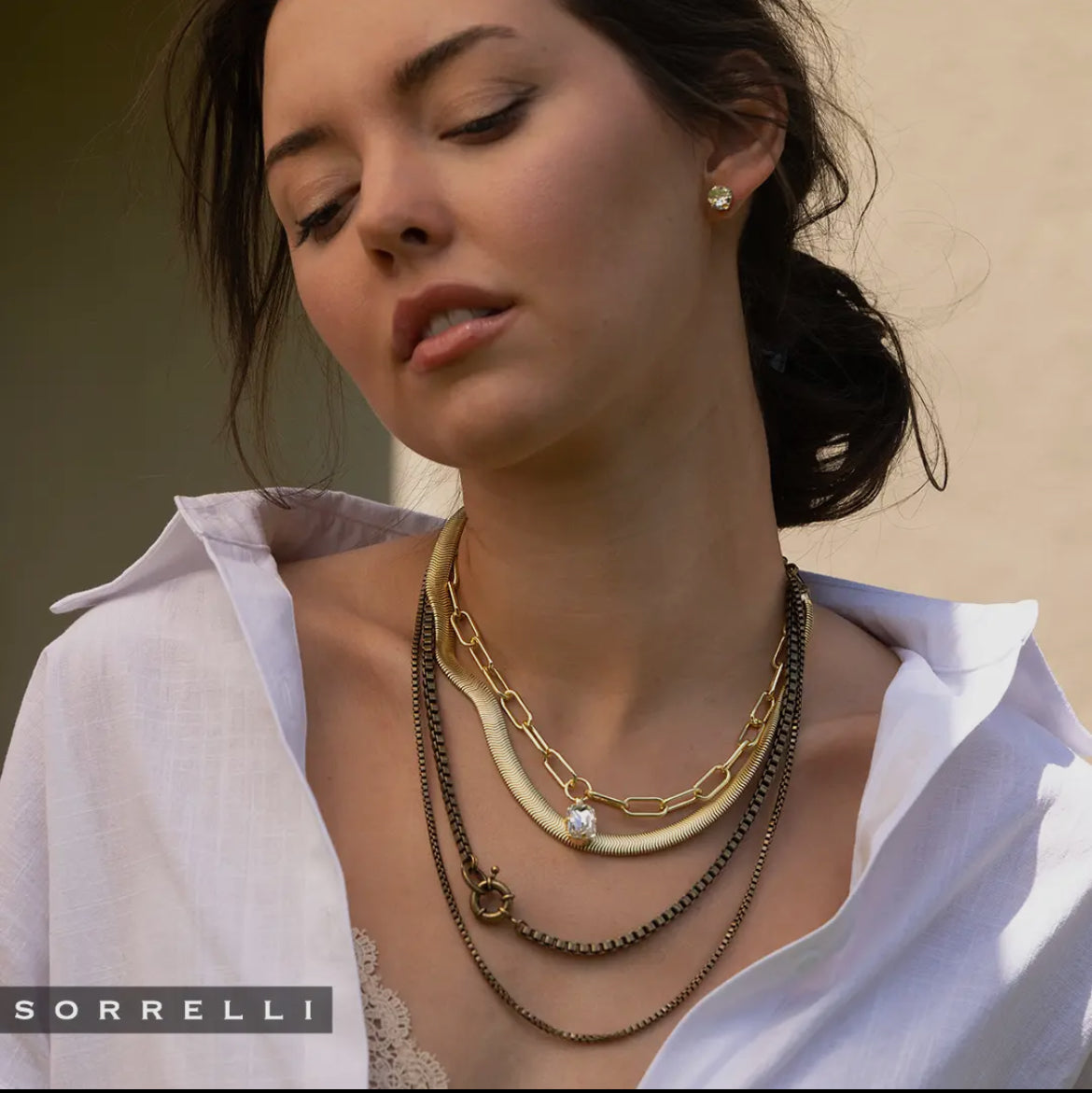 Sorrelli Simple Stud Earrings-Clear