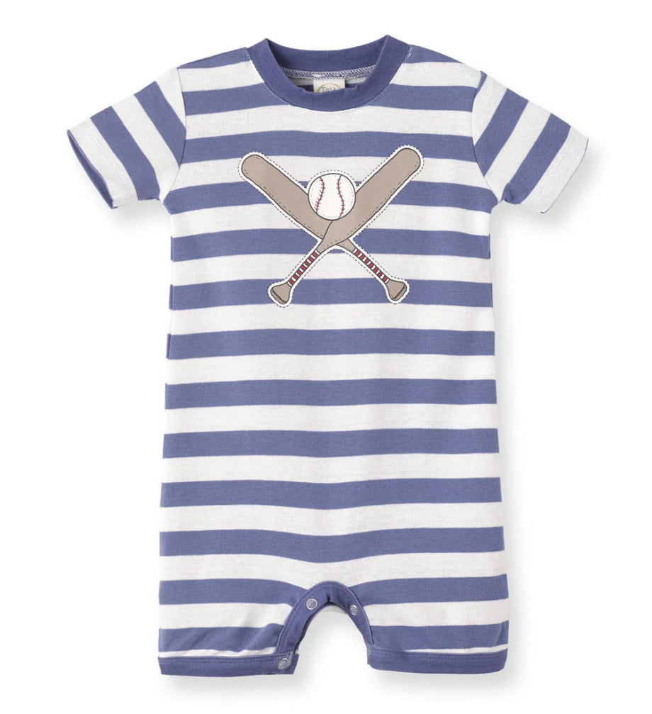 Tesa Babe Striped Baseball Shortie Romper