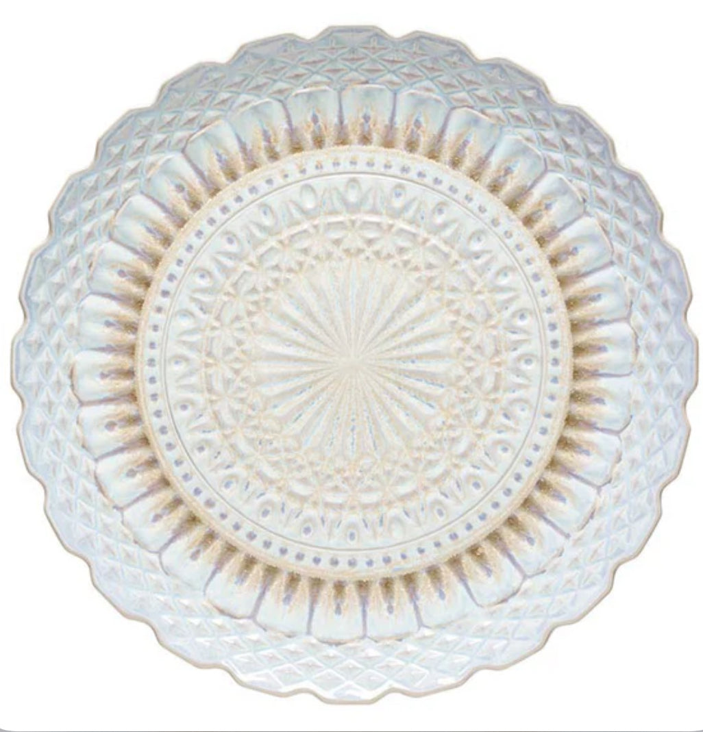 Costa Nova 16" Round Platter-Cristal