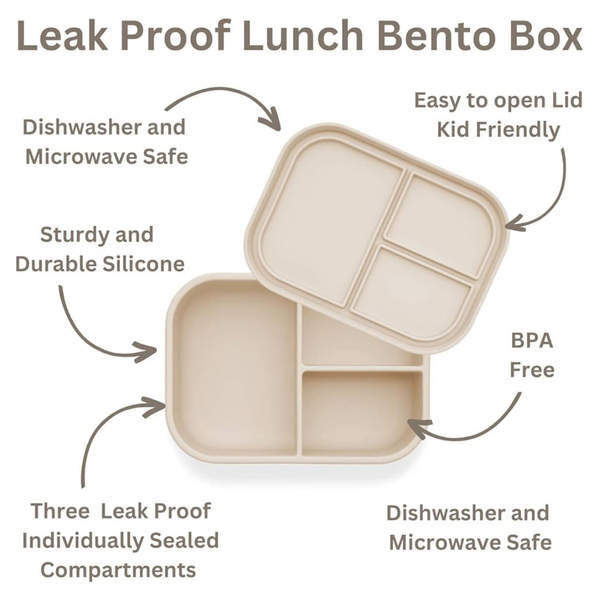 Ali+Oli Leak Proof Bento Box-Coconut