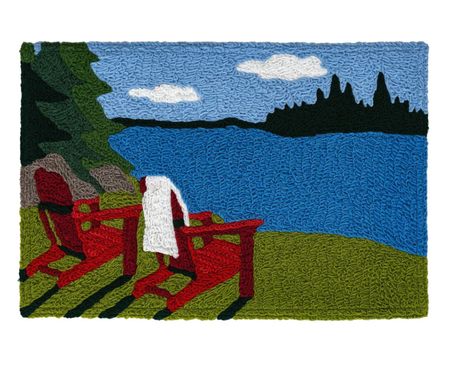 Jellybean Indoor/Outdoor Accent Rugs-Lake Life