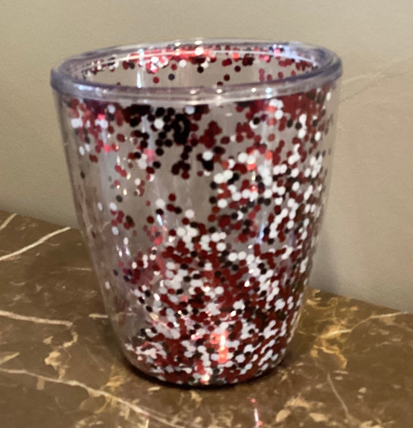 Mary Square Acrylic Glitter Wine Tumbler-Alabama Pride