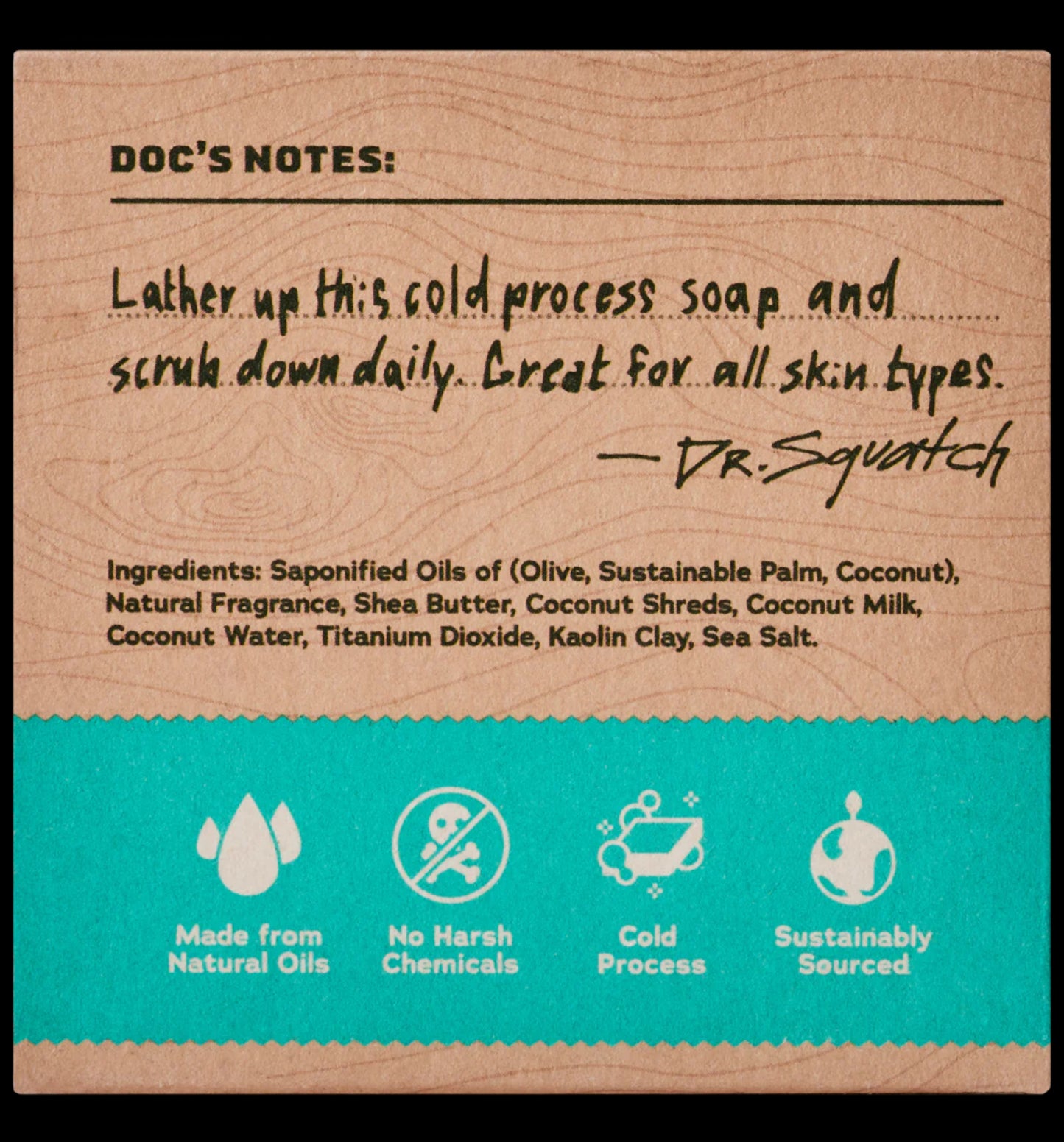 Dr. Squatch Bar Soap-Coconut Castaway