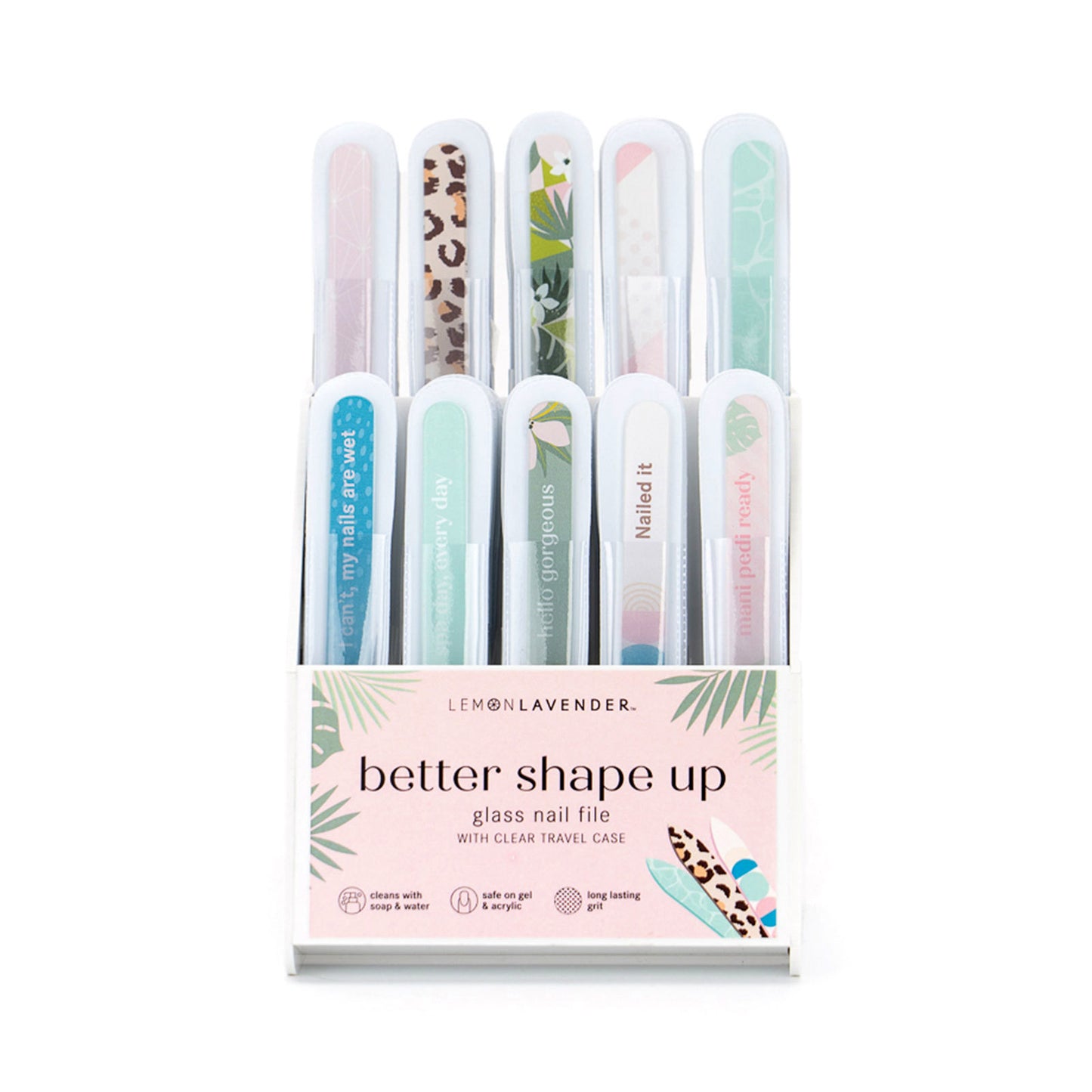 Lemon Lavender Better Shape Up Glass Nail File