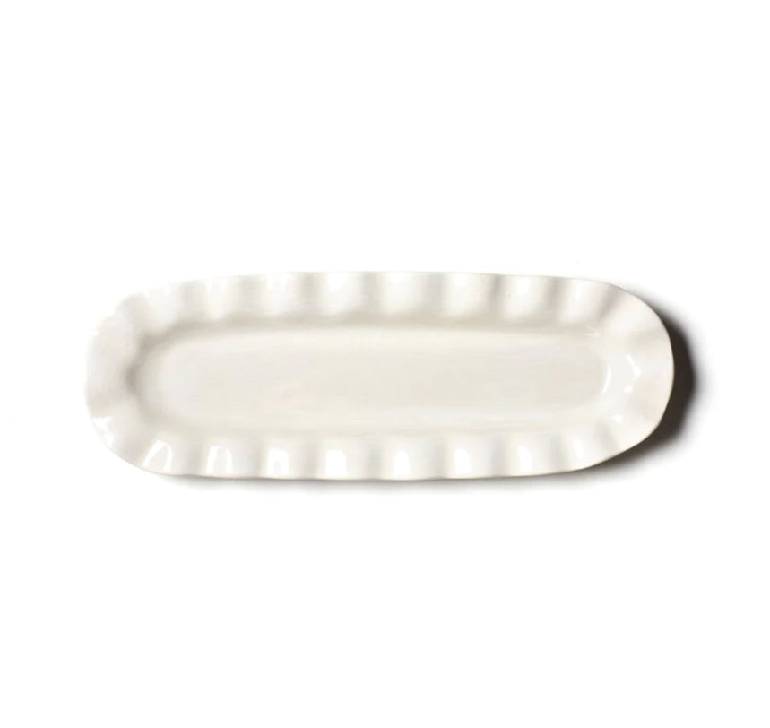 Coton Colors Signature White Ruffle Skinny Tray