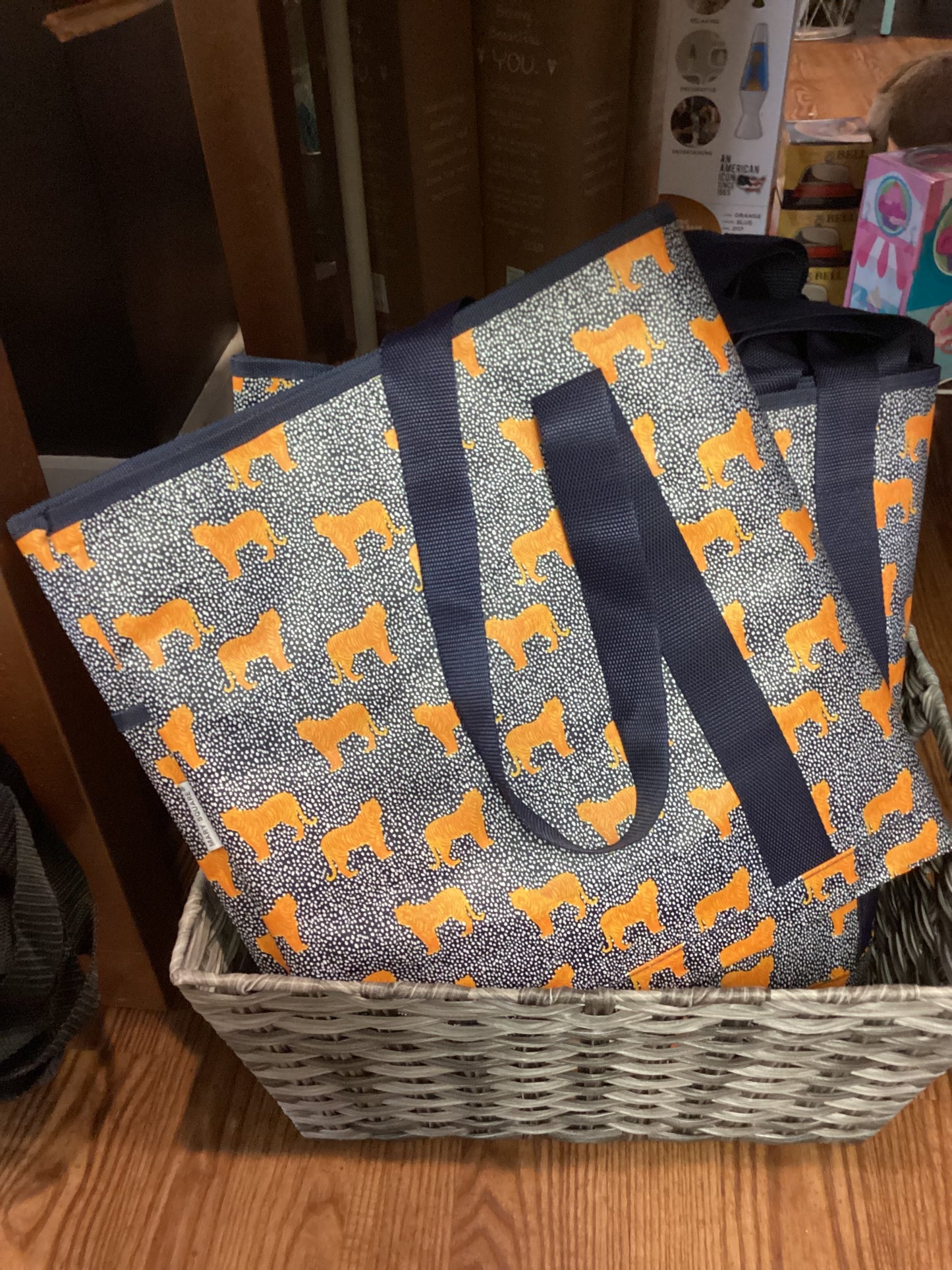 Mary Square Large Open Tote-Wildcat Blue