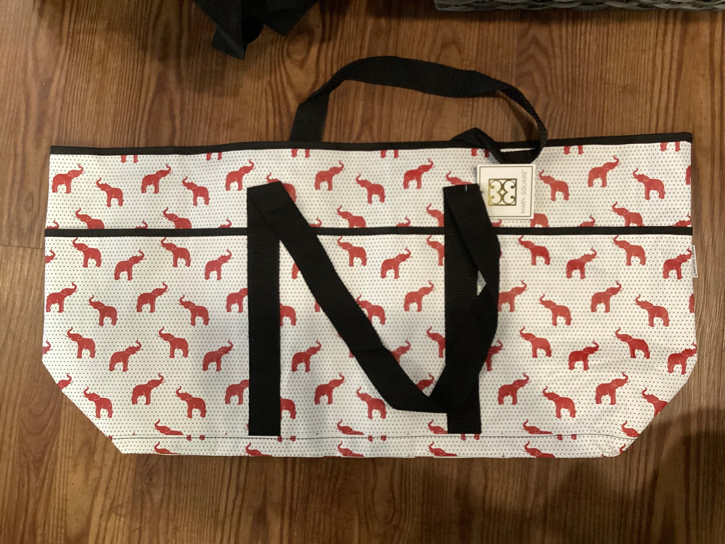 Mary Square Large Open Tote-Elephant Pride