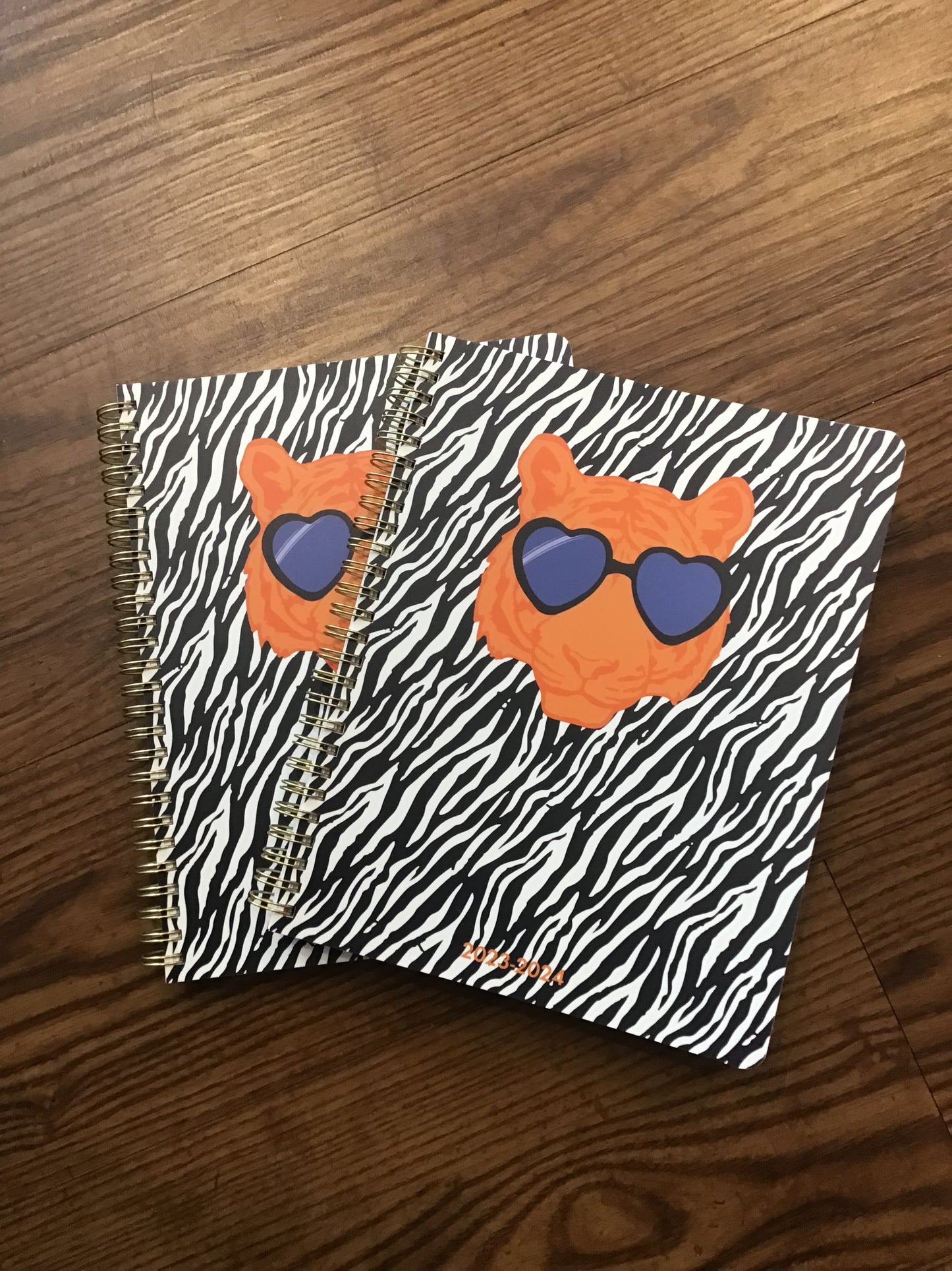 Mary Square 12 Month Agenda-Tiger Stripes
