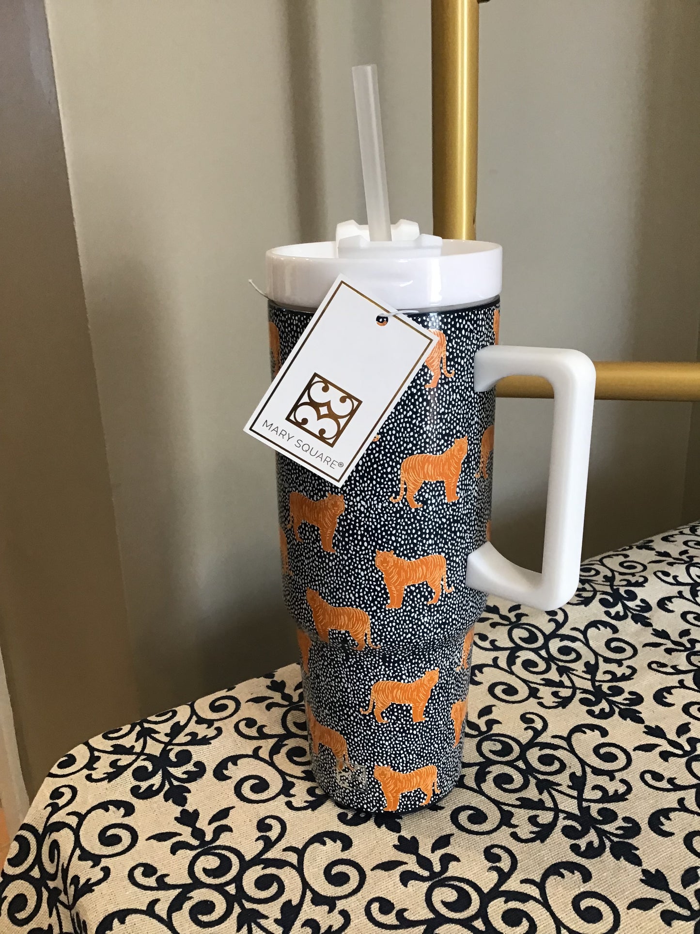 Mary Square Stainless To Go Tumbler-Wildcat Blue