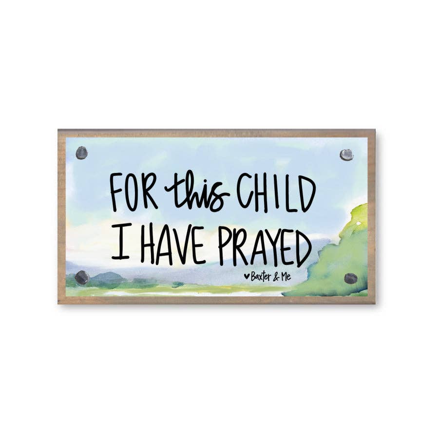 Baxter & Me Watercolor Driftwood Happy Block-For this Child