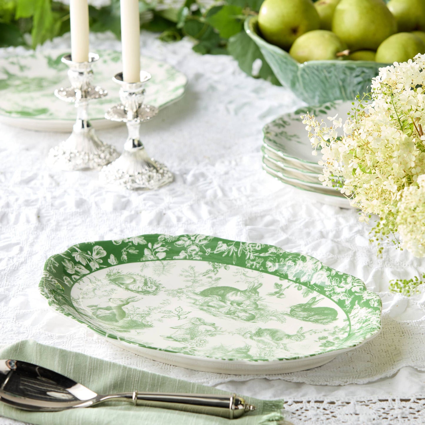 Certified International Le Jardin Oval Platter