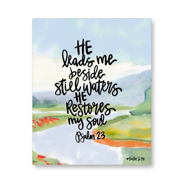 Baxter & Me Wrapped Canvas-Still Waters (8”x10”)