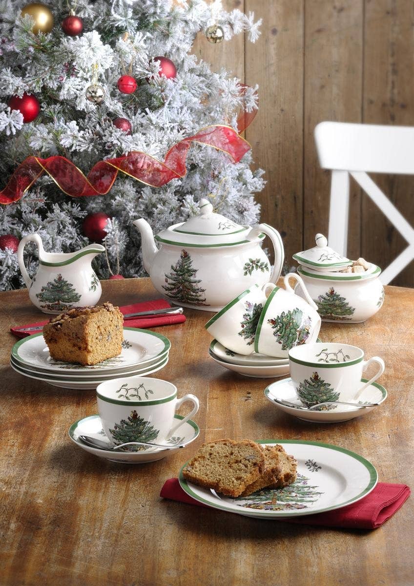 Spode Christmas Tree Sculpted Square Dish