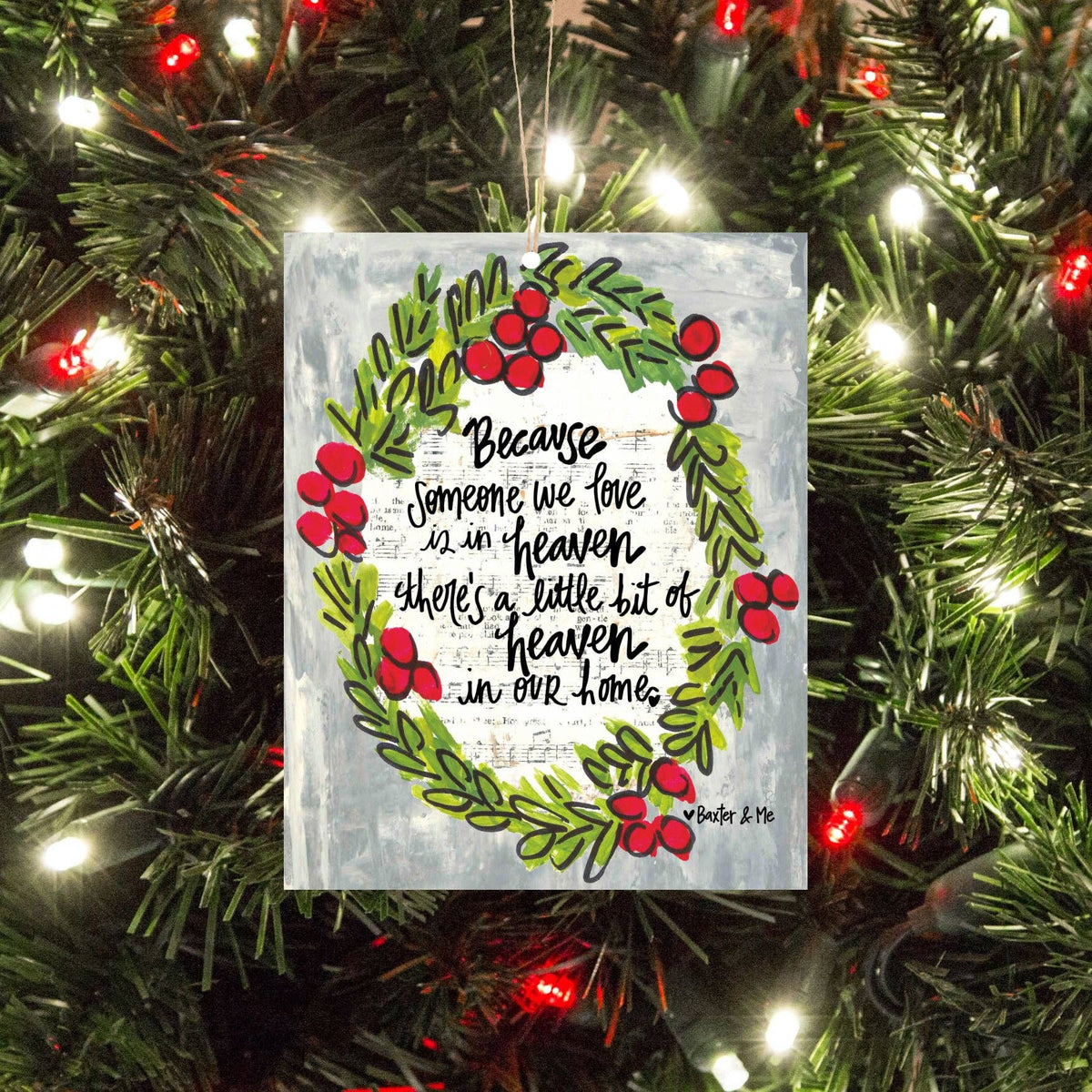 Baxter & Me Heaven Red Berries Ornament
