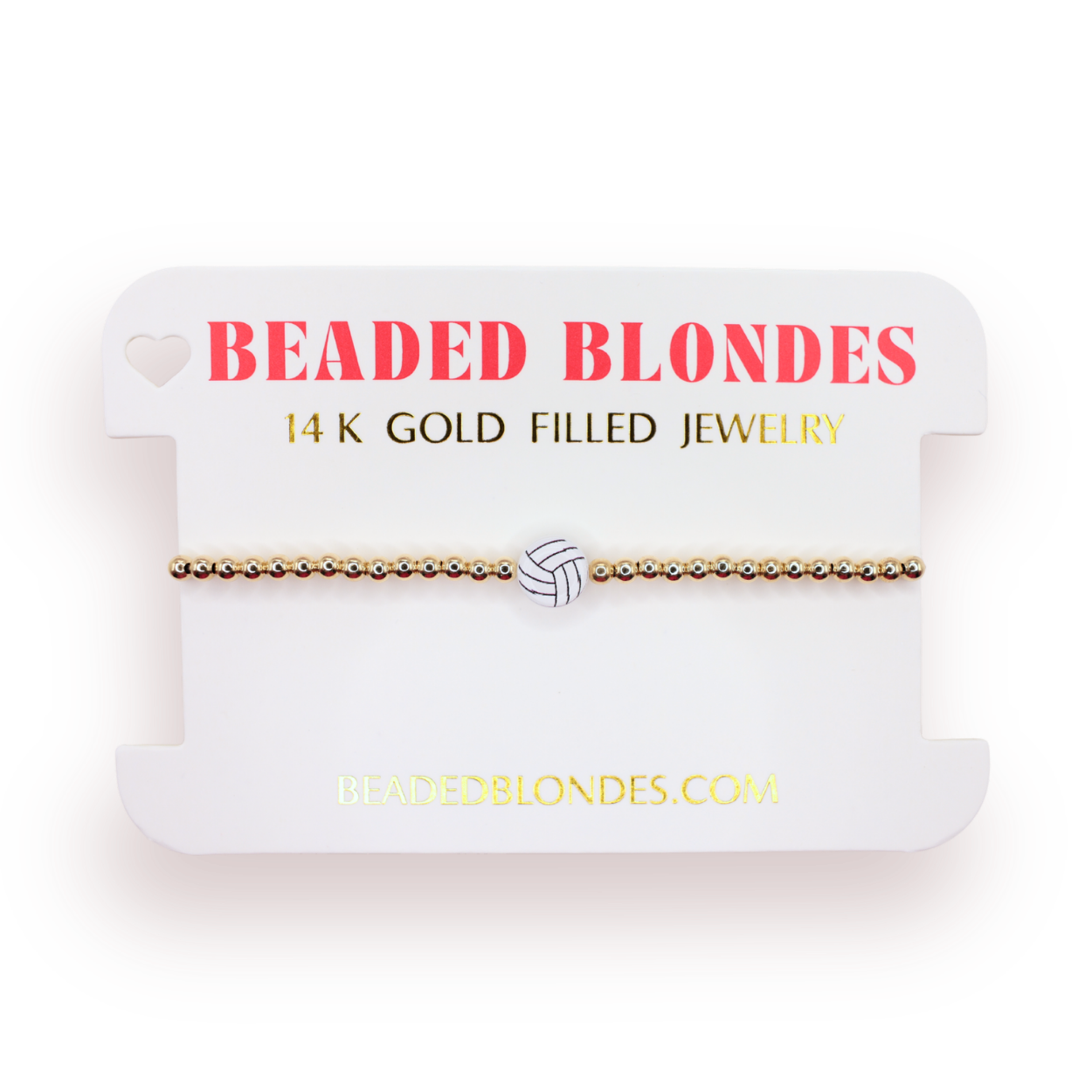 Beaded Blondes Volleyball Bracelet on Gold-Standard