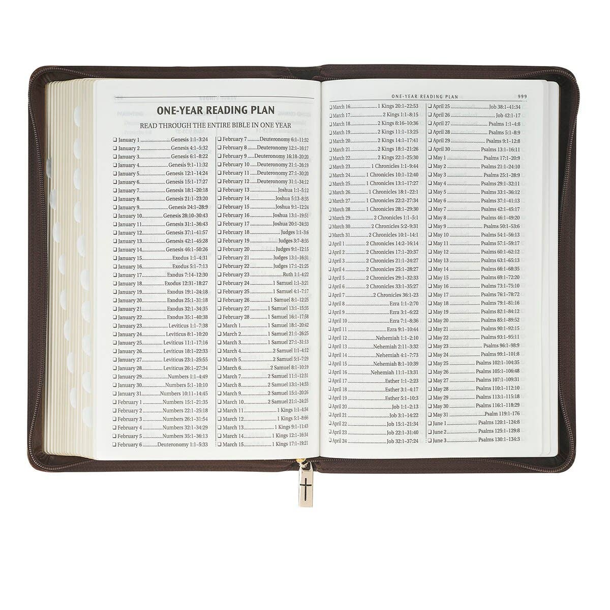 Christian Art Gifts KJV Bible Deluxe-Faux Leather with Zipper