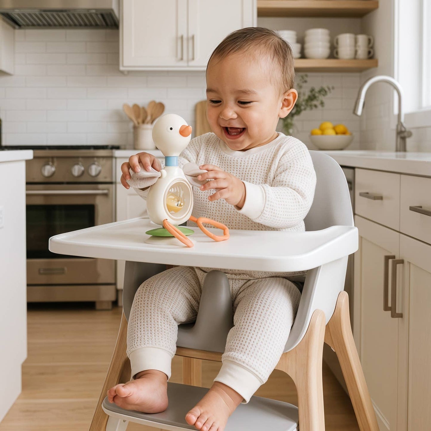 Itzy Ritzy Twist & Bop High Chair Sensory Toy-Goose