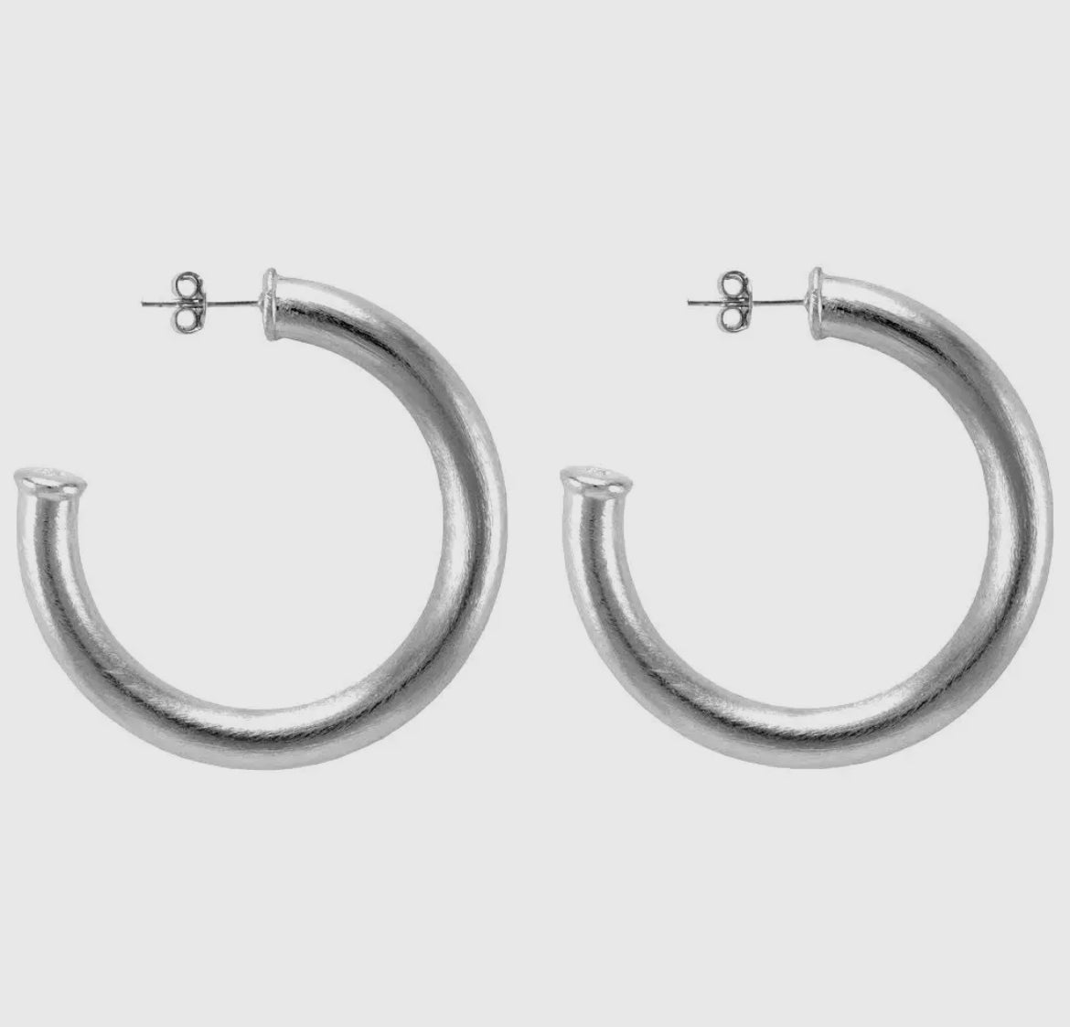 Sheila Fajl Chantal Hoop Earrings-Silver Plated