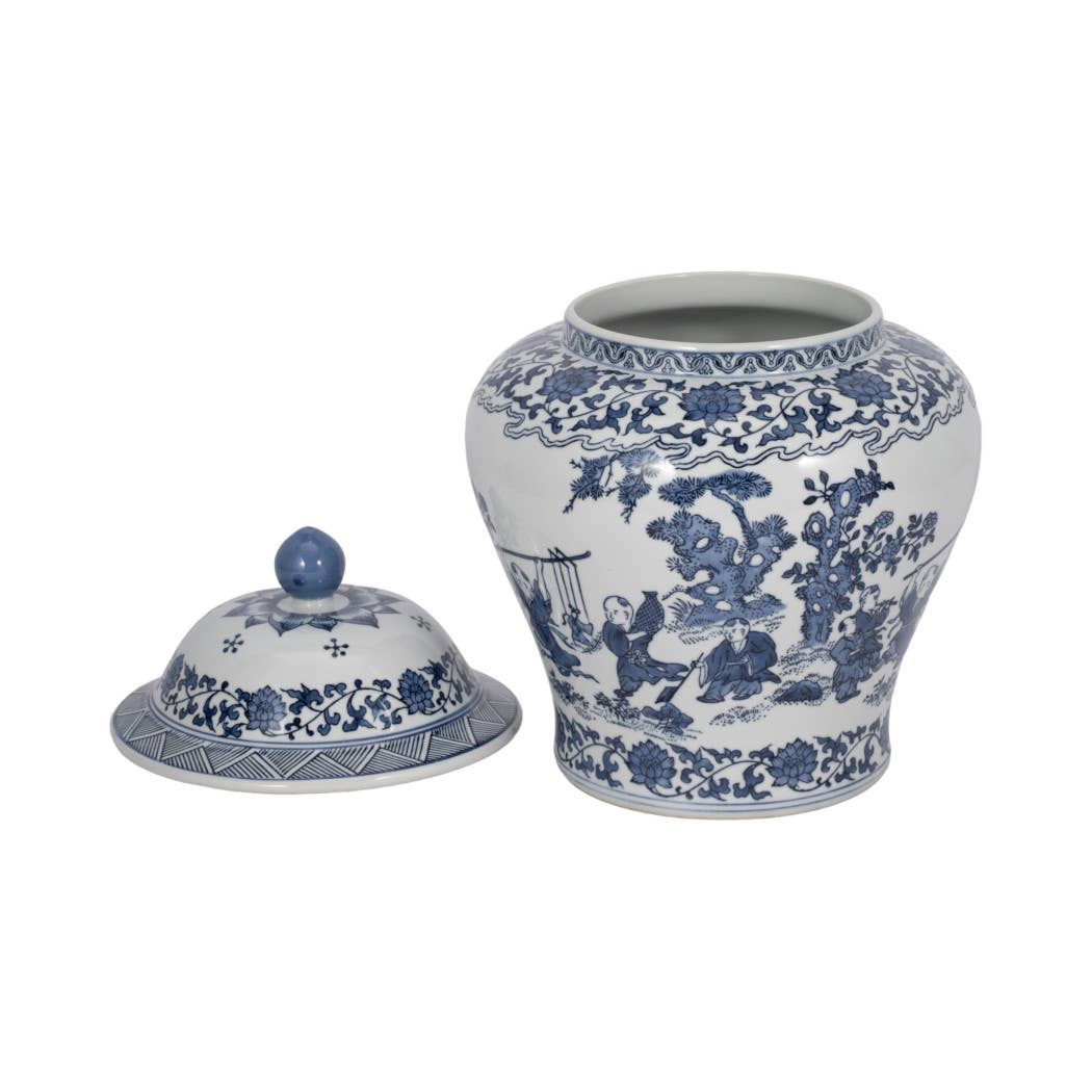 Sagebrook Home Blue Ceramic  Decorative Jar (15 inch)
