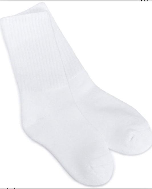 Jefferies Socks White Seamless Toe Crew Socks (Newborn)