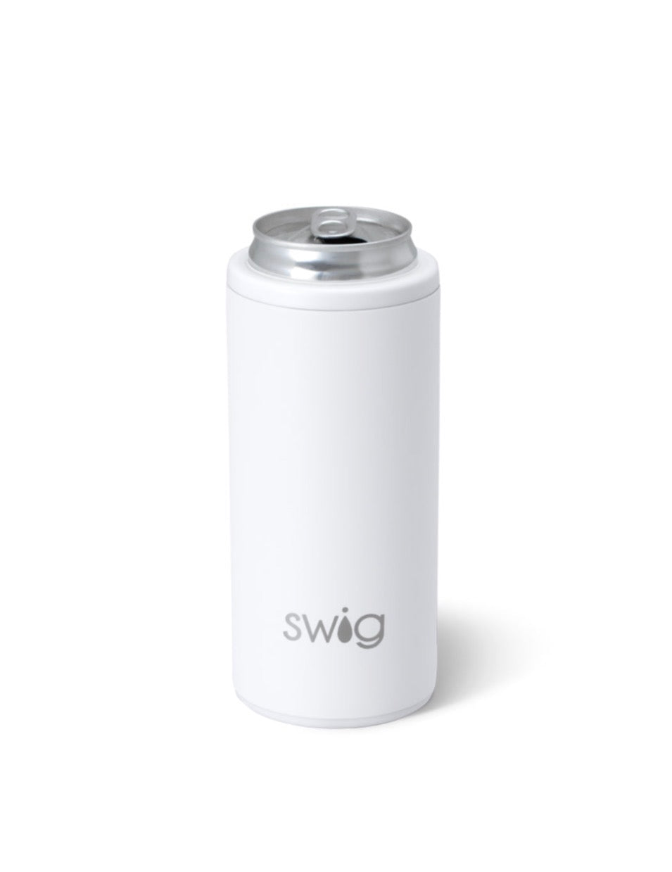 Swig White Skinny Can Cooler (12oz)