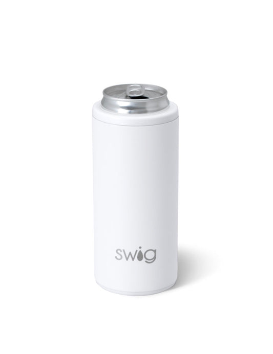 Swig White Skinny Can Cooler (12oz)