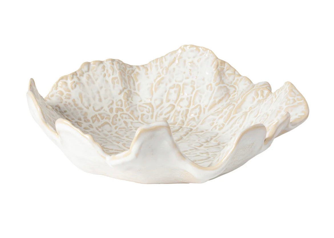 Costa Nova Silvina Fennel White Leaf Centerpiece