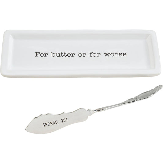 Mudpie Butter Dish and Spreader Set