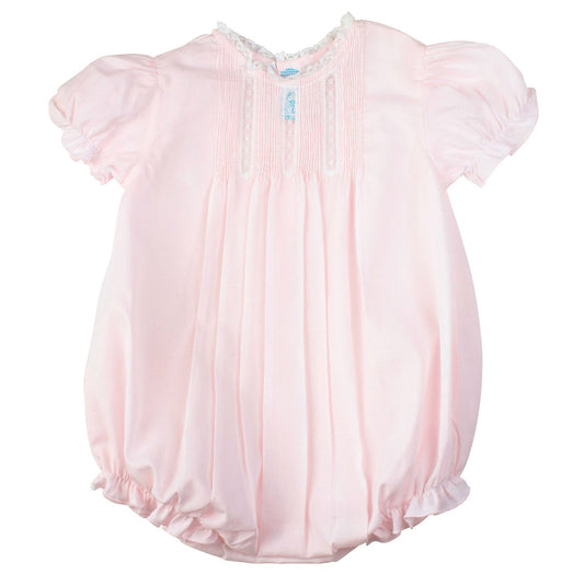 Feltman Brothers Pintucks & Lace Bubble-Pink (3 months)