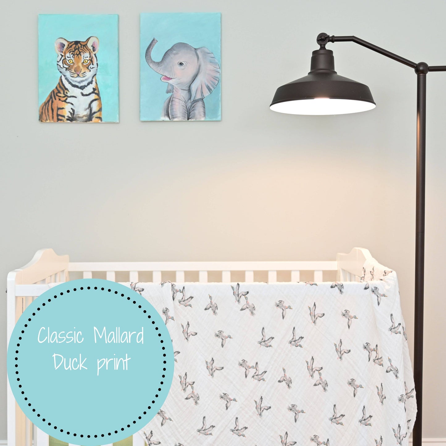 LollyBanks Baby Muslin Swaddle Blanket-Quackin’ Up