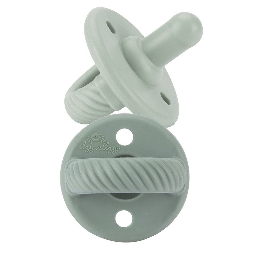 Itzy Ritzy Sweetie Soother Pacifier Sets (2-pack)-Succulent + Agave