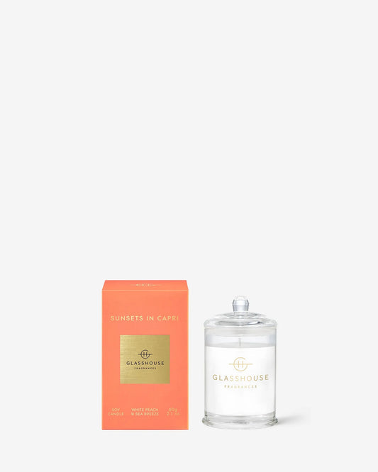 Glasshouse Fragrances 2.1 oz Scented Candle-Sunsets in Capri