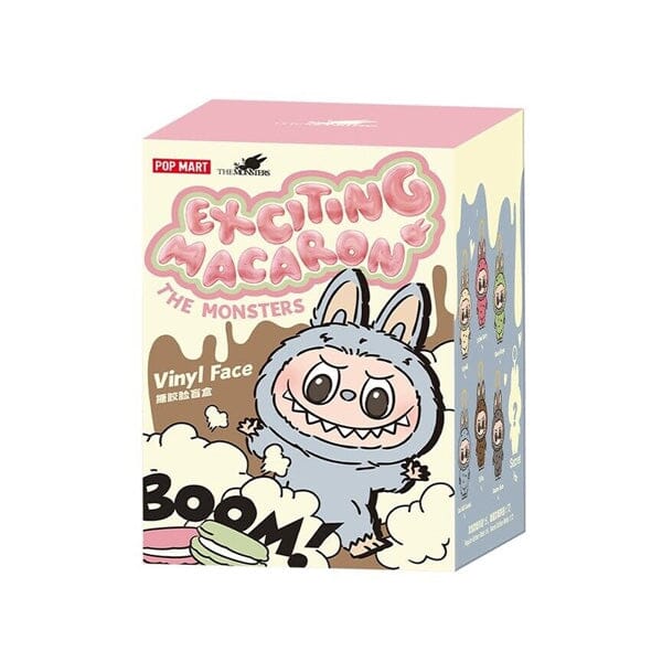 Pop Mart + The Monsters Exciting Macaron Series Plush Keyring Figurine Blind Box (8 Assorted Colors)