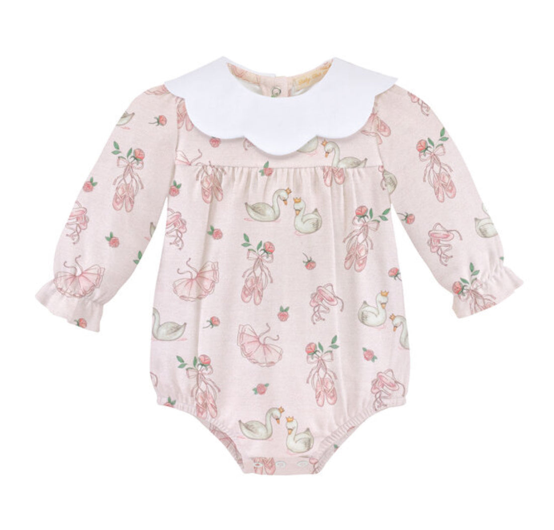 Baby Club Chic Twinkle Toes Bubble With Scalloped Collar