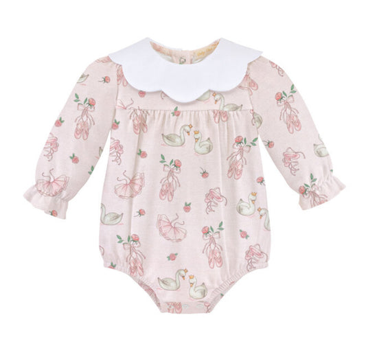 Baby Club Chic Twinkle Toes Bubble With Scalloped Collar
