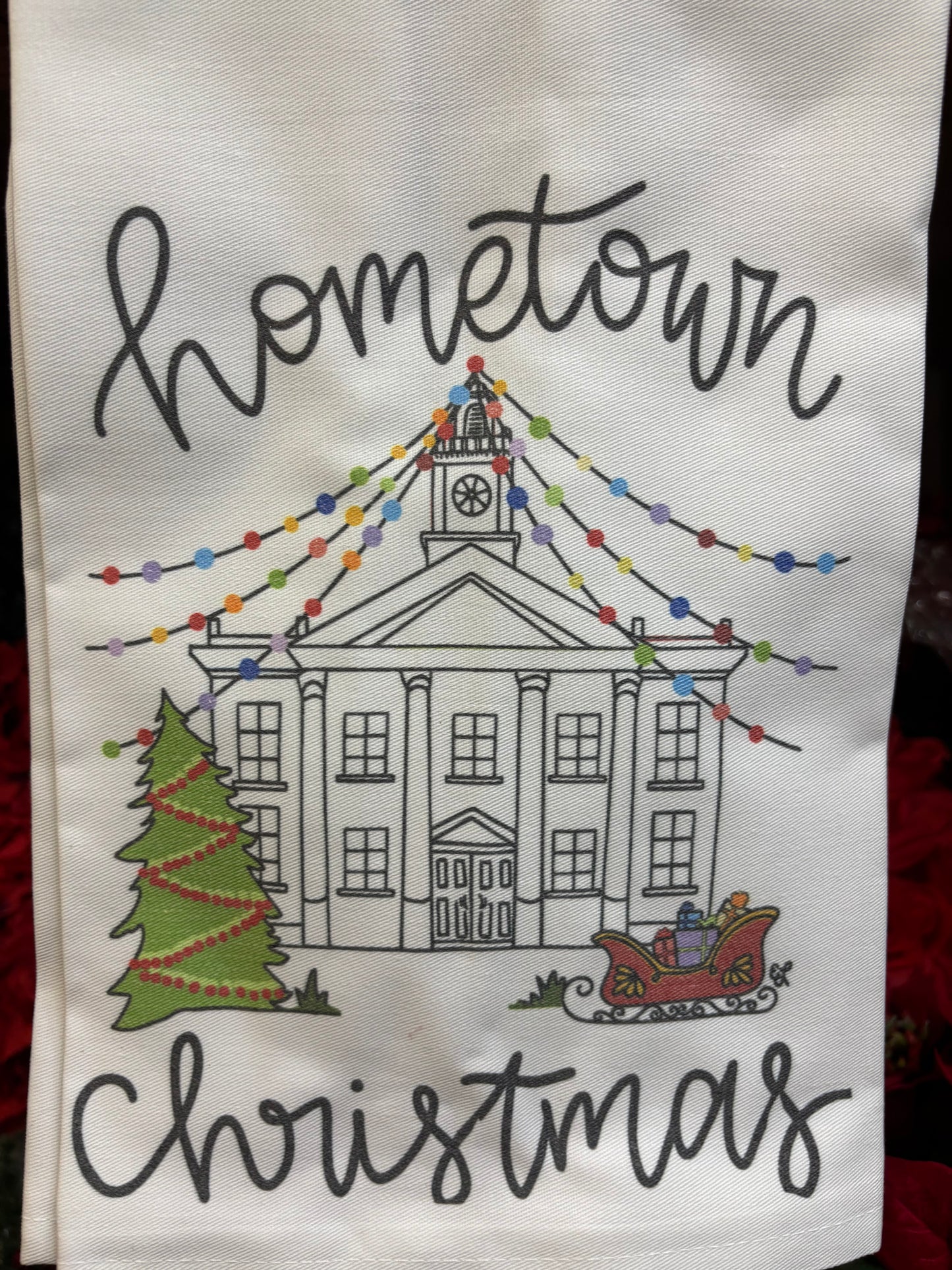 LuckyBird Tea Towel-Hometown Christmas