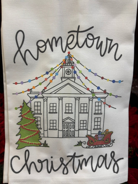 LuckyBird Tea Towel-Hometown Christmas