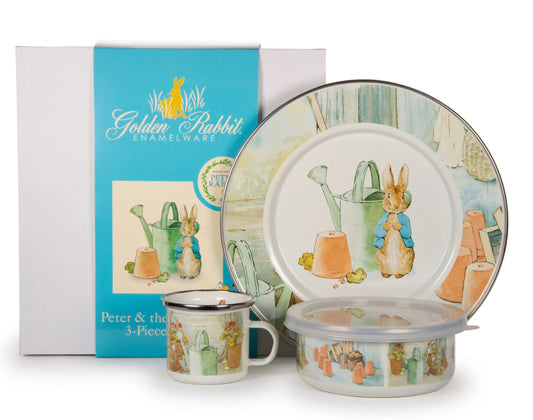 Golden Rabbit Peter & the Watering Can Child Set