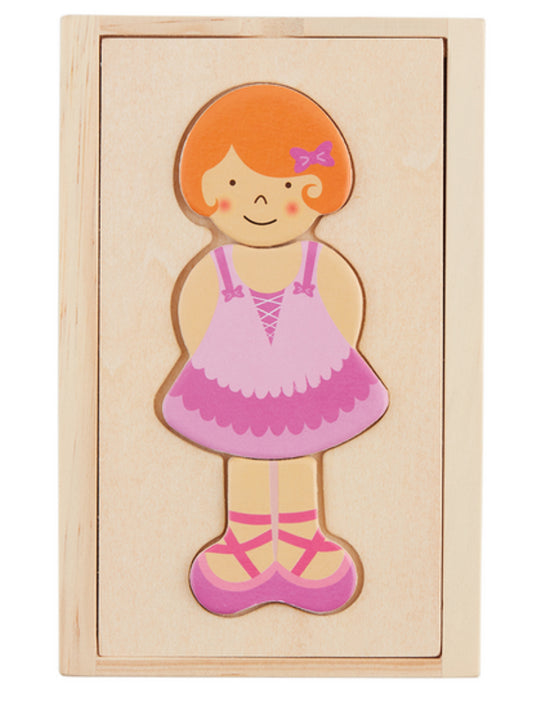 Mudpie Girl Dress Up Wood Puzzle
