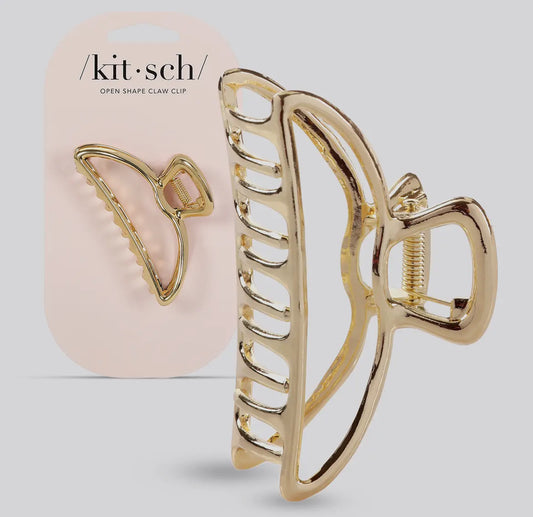 Kitsch Open Shape Claw Clip-Gold
