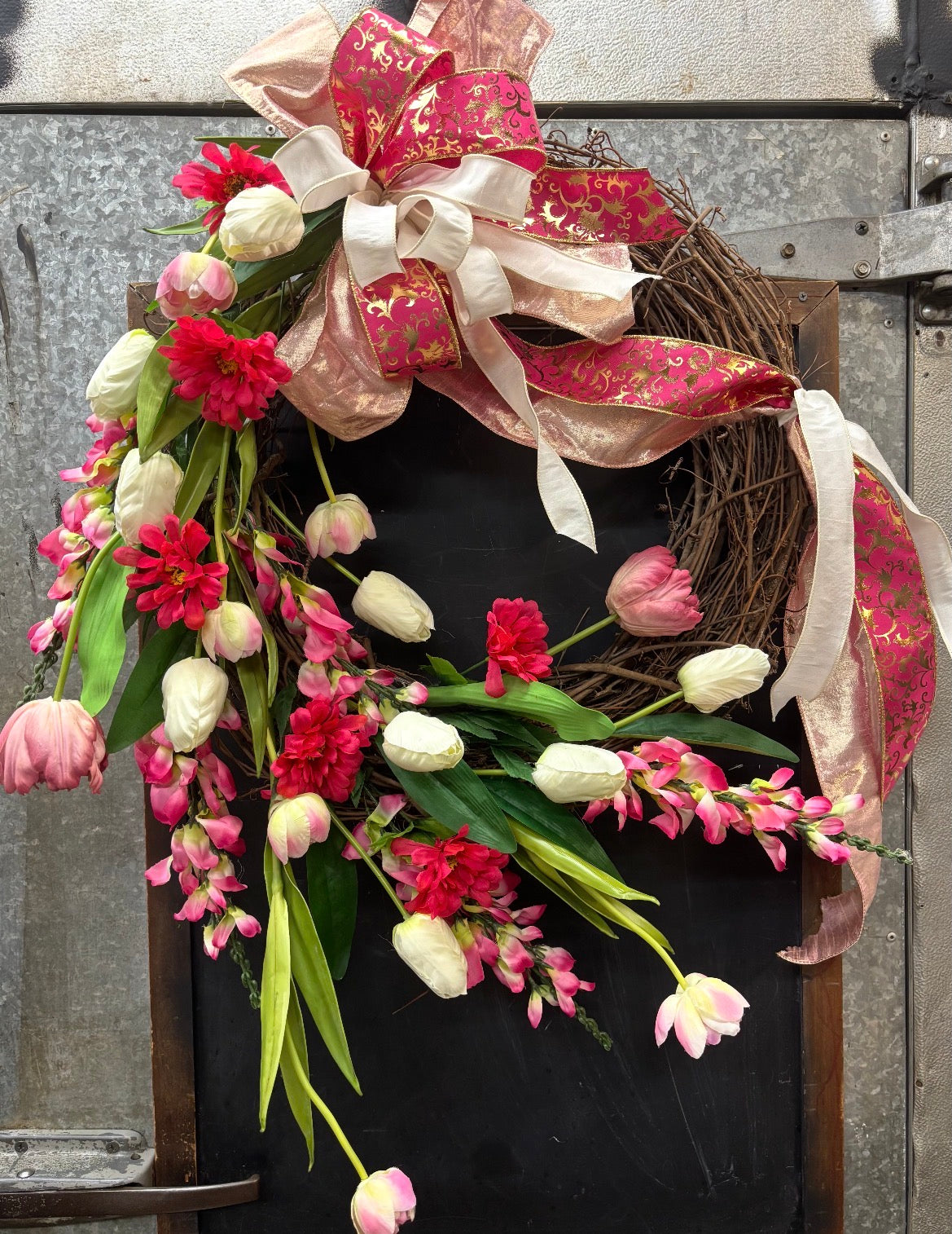 Tulip Grapevine Wreath