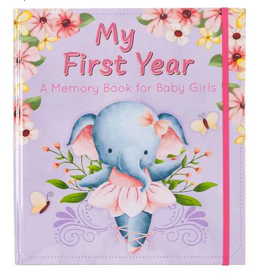 Christian Art Books My First Year Hardcover Memory Book for Baby Girls