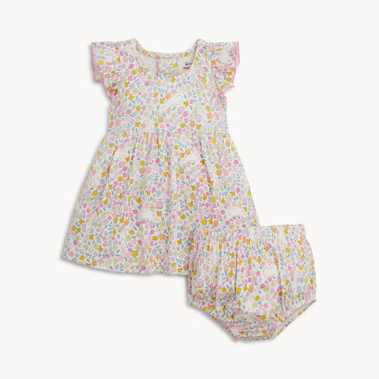 Magnetic Me Modal Dress & Diaper Cover Set-Bunny Blossom